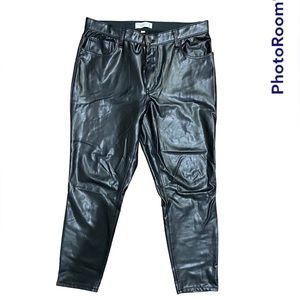 Abercrombie high rise skinny vegan leather pants